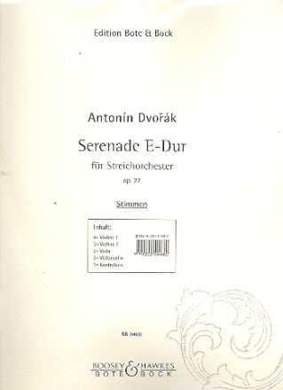 Serenade E-Dur op.22 fr Streichorchester Stimmenset (4-3-2-2-1)