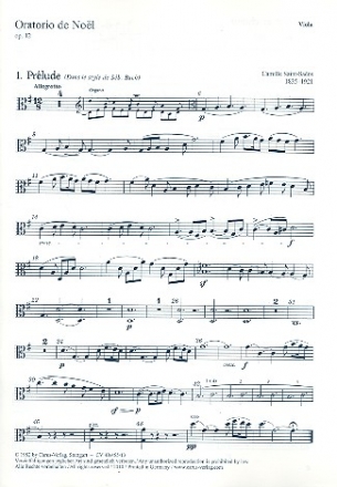 Oratorio de Noel op.12 fr Soli (S MEZ ATB), Chor und Orchester Viola