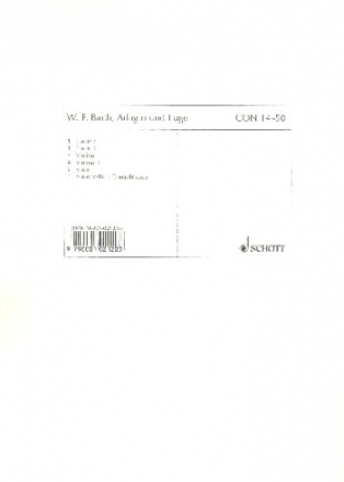 Adagio und Fuge d-Moll fr 2 Flten und Streicher Stimmensatz
