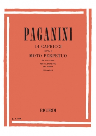 14 capricci dall'op.1 per clarinetto