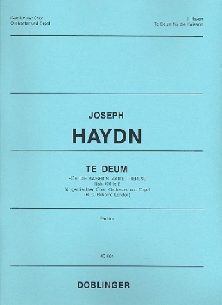 Te Deum C-Dur Hob.XXIII:C2 fr Chor und Orchester Partitur