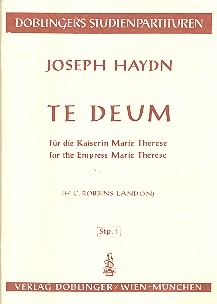 Te Deum C-Dur Hob.XXIIIc:2 fr Chor und Orchester Studienpartitur