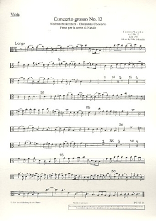 Concerto grosso C-Dur op.3,12 fr 2 Violinen und Streicher Viola