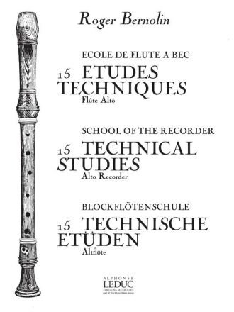 15 tudes techniques pour flte  bec alto