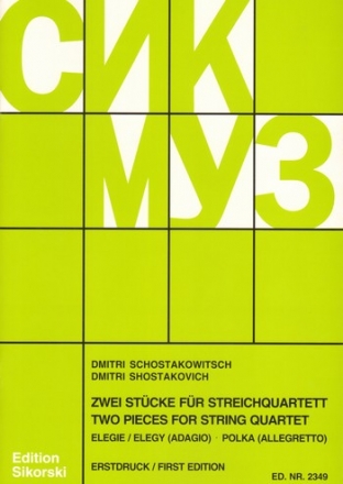 2 Stcke fr Streichquartett Partitur und Stimmen