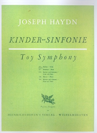 Kindersinfonie fr Orchester Partitur