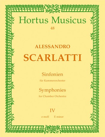 Sinfonie e-Moll Nr.4 fr Kammerorchester Partitur