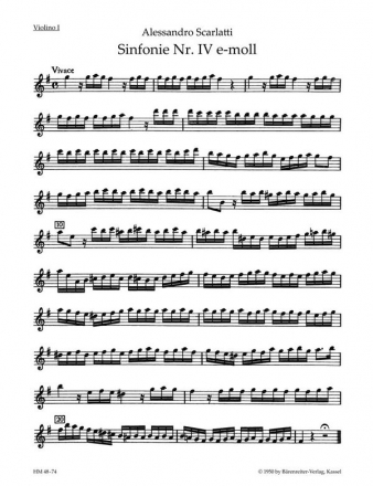 Sinfonie e-Moll Nr.4 fr Kammerorchester Violine 1