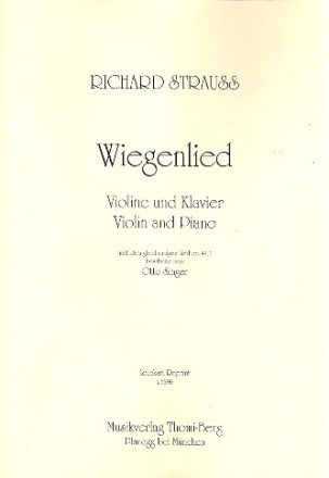 Wiegenlied op.41,1 fr Violine und Klavier