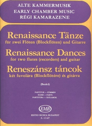 Renaissance-Tnze fr 2 Flten und Gitarre Partitur und 2 Stimmen
