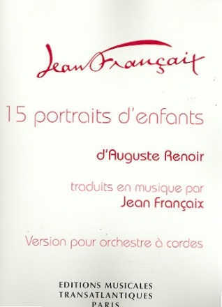 15 Portraits d'enfants d'Auguste Renoir Reduction pour piano a 4 mains