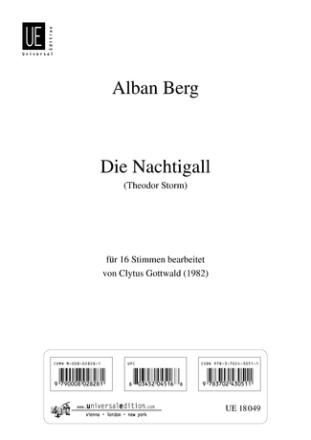 Die Nachtigall fr 16stimmigen Chor a cappella Partitur (dt)