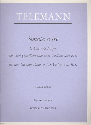 Sonata a tre G-Dur fr 2 Flten (2 Violinen) und bc