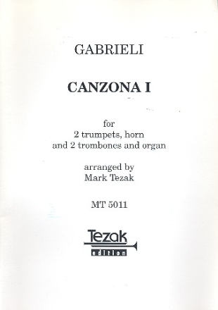 Canzona 1 fr 2 Trompeten, Horn, 2 Posaunen und Orgel Partitur und 6 Stimmen