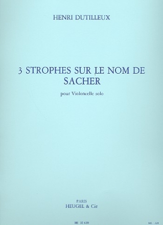 3 strophes sur le nom de Sacher pour violoncelle seul