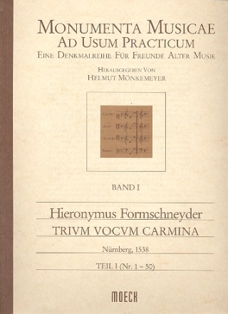 Trium vocum carmina Band 1 (Nr.1-50) fr 3 Instrumente Partitur