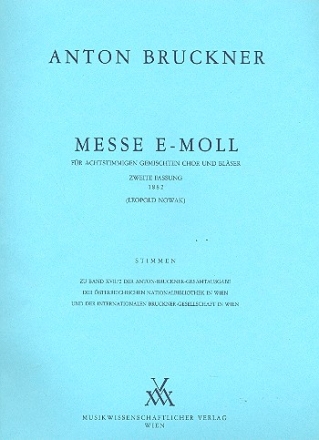 Messe e-Moll 2. Fassung 1882 fr Chor und Blser Blserstimmen
