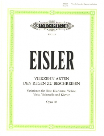 14 Arten den Regen zu beschreiben fr Blser, Streicher und Klavier Partitur und 5 Stimmen