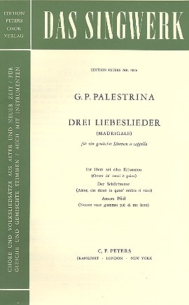 3 Liebeslieder fr 4 gemischte Stimmen a cappella Partitur (dt/it)