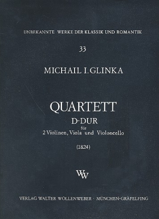 Streichquartett D-Dur für 2 Violinen, Viola und Violoncello Stimmen
