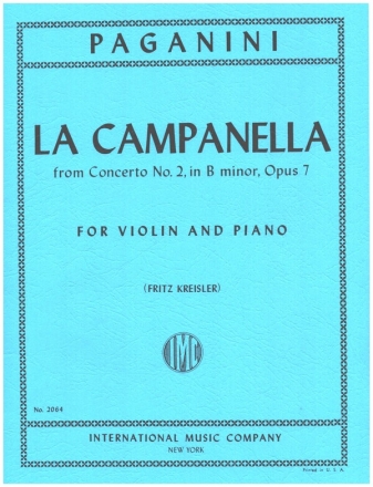 La Campanella from Concerto no.2 B minor op.7 for violin and piano