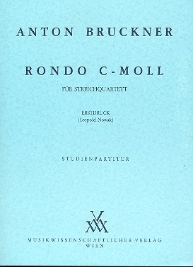 Rondo c-Moll von 1862 fr Streichquartett Studienpartitur