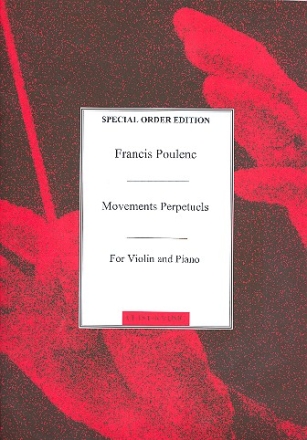 Mouvements perpetuels for violin and piano