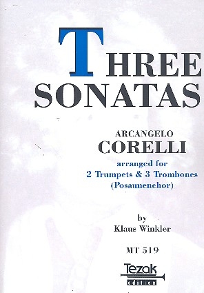 3 Sonaten  fr 2 Trompeten, Horn (Posaune), 2 Posaunen Partitur