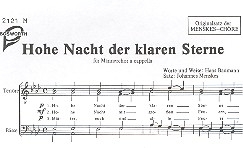 Hohe Nacht der klaren Sterne fr Mnnerchor a cappella Partitur (dt)