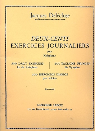 200 exercices journaliers vol.2 pour xylophone