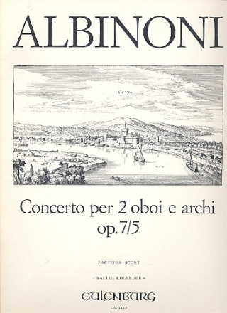 Concerto C-Dur op.7,5 fr 2 Oboen und Streichorchester Partitur