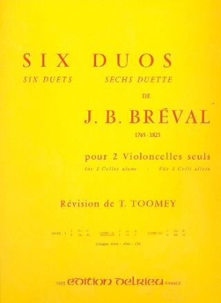 6 Duos vol.2 pour 2 violoncelles partition