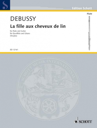 La fille aux cheveux de lin for flute and guitar score and part