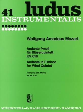 Andante fr eine Walze KV616 fr Blserquintett,  Stimmen