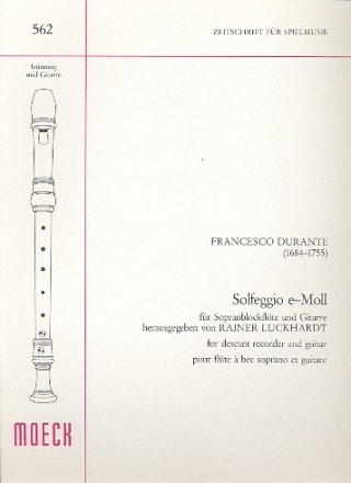 Solfeggio e-Moll fr Sopranblockflte und Gitarre Partitur
