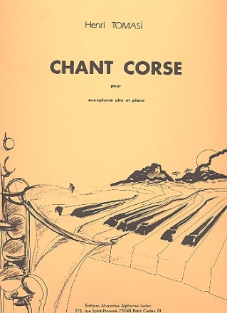 Chant corse pour saxophone alto et piano