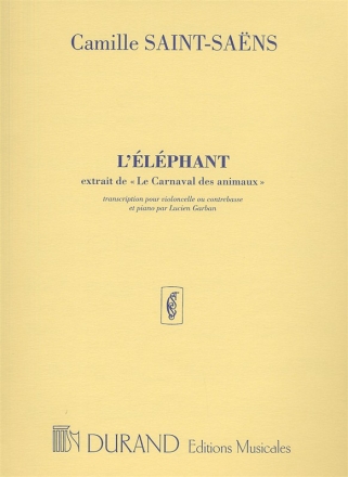 L'elephant pour violoncelle ou contrebasse et piano