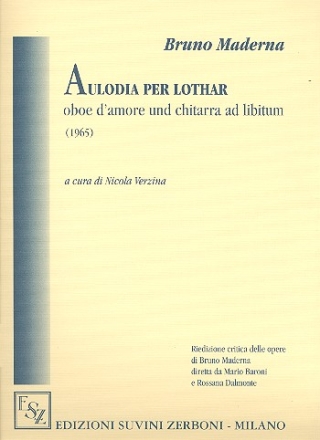 Aulodia per Lothar per oboe d'amore e chitarra ad lib. partitura