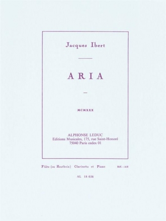 Aria pour flte (hautbois), clarinette et piano