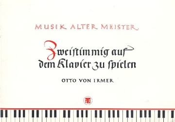 Zweistimmig auf dem Klavier zu spielen Musik alter Meister
