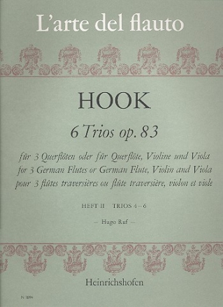 6 Trios op.83 Band 2 (Nr.4-6) für 3 Flöten Partitur und Stimmen