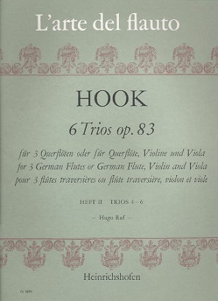 6 Trios op.83 Band 2 (Nr.4-6) fr 3 Flten Partitur und Stimmen