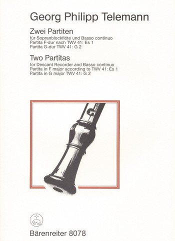 2 Partiten nach TWV41:Es1 und TWV41:G2 fr Sopranblockflte und Bc