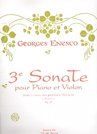 Sonate no.3 op.25 pour violon et piano