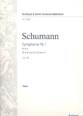 Sinfonie B-Dur Nr.1 op.38 fr Orchester Viola