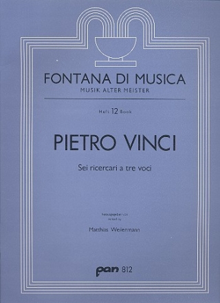6 Ricercari a 3 voci  partitur