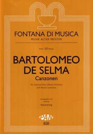 Canzonen für Sopranflöte (Oboe/Violine) und Bc