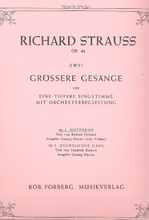 Notturno op.44,1 fr Gesang (tief), Violine und Klavier