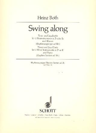 Swing along fr 2 Blasinstrumente in B oder Es (Klarinetten, Saxophone, Trompeten, Einzelstimme - Harmonie-/Rhythmus-Instrumente