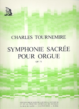 SYMPHONIE SACREE OP.71 pour orgue